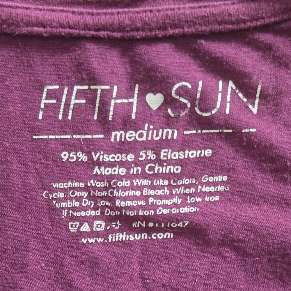 Fifth Sun Women's Plum Elephant Oversized Graphic Tee - Picture 2 of 2
